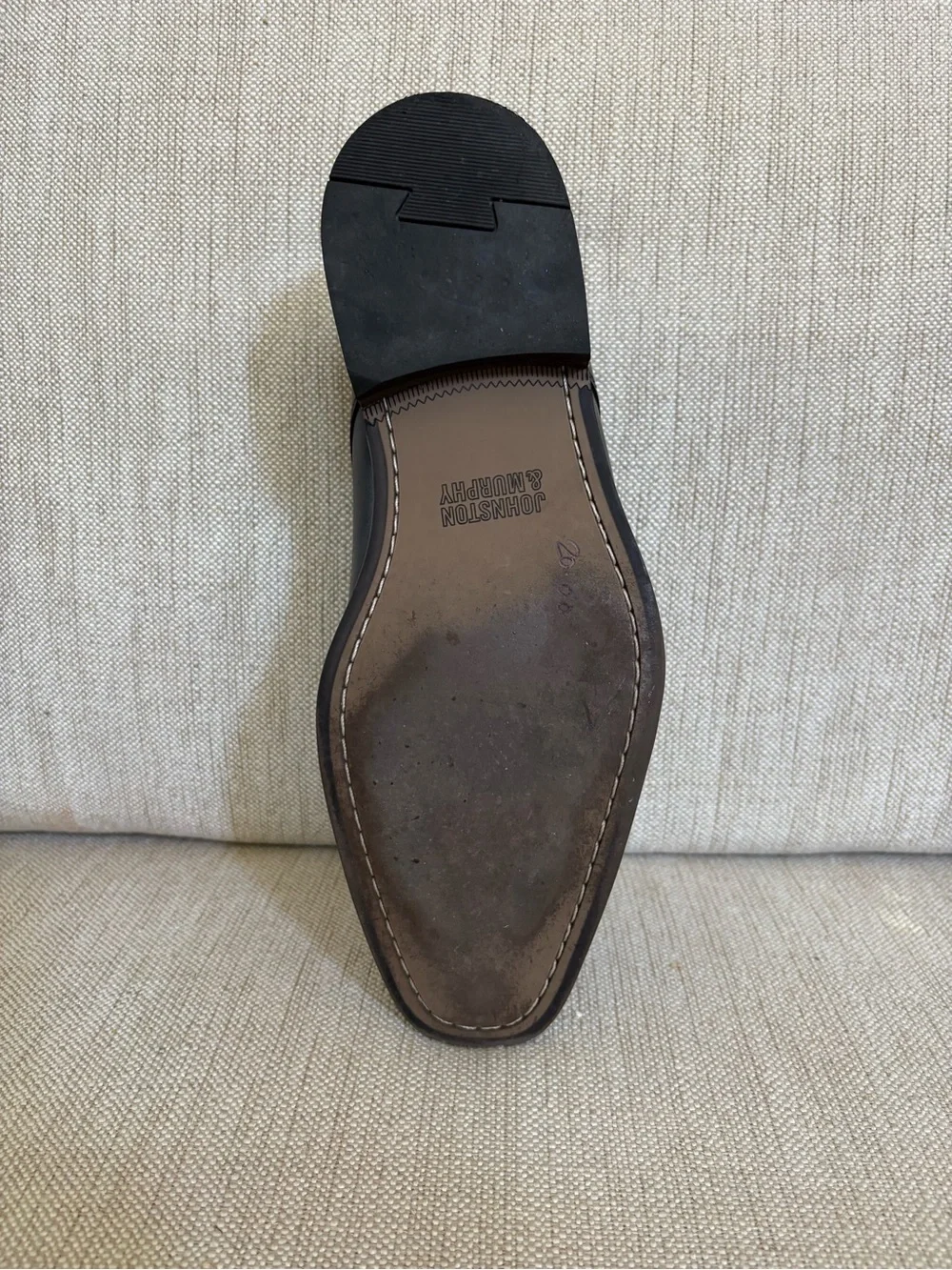 MENS SHOE SIZE 9 M BLACK LEATHER DOUBLE MONK STRAP JOHNSTON & MURPHY